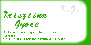 krisztina gyore business card